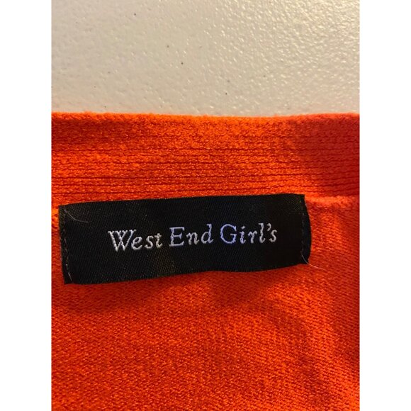 West End Girls Orange Open-Front Cardigan Midi 35" Long With Pockets Small - Picture 4 of 12
